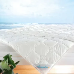 Sommerdecken^Summerline 100% Baumwolle Sommerdecke WASH COTTON kochfest weiß