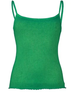 Spaghettiträger Tops^Madiva 100% Bio Baumwolle Träger-Top ARIA S/S gerippt Pflanzenfarbe von
