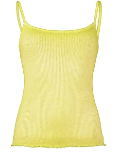 Spaghettiträger Tops^Madiva 100% Bio Baumwolle Träger-Top ARIA S/S gerippt Pflanzenfarbe von