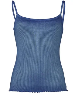 Spaghettiträger Tops^Madiva 100% Bio Baumwolle Träger-Top ARIA S/S gerippt Pflanzenfarbe Ecofuture®