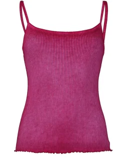 Spaghettiträger Tops^Madiva 100% Bio Baumwolle Träger-Top ARIA S/S gerippt Pflanzenfarbe Ecofuture®