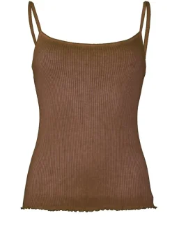 Spaghettiträger Tops^Madiva 100% Bio Baumwolle Träger-Top ARIA S/S gerippt Pflanzenfarbe Ecofuture®