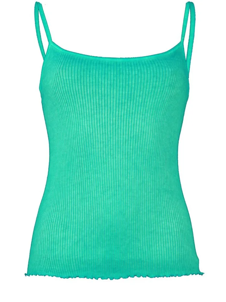Spaghettiträger Tops^Madiva 100% Bio Baumwolle Träger-Top ARIA S/S gerippt Pflanzenfarbe von Ecofuture®