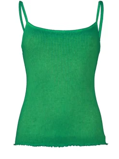 Spaghettiträger Tops^Madiva 100% Bio Baumwolle Träger-Top ARIA S/S gerippt Pflanzenfarbe von Ecofuture®