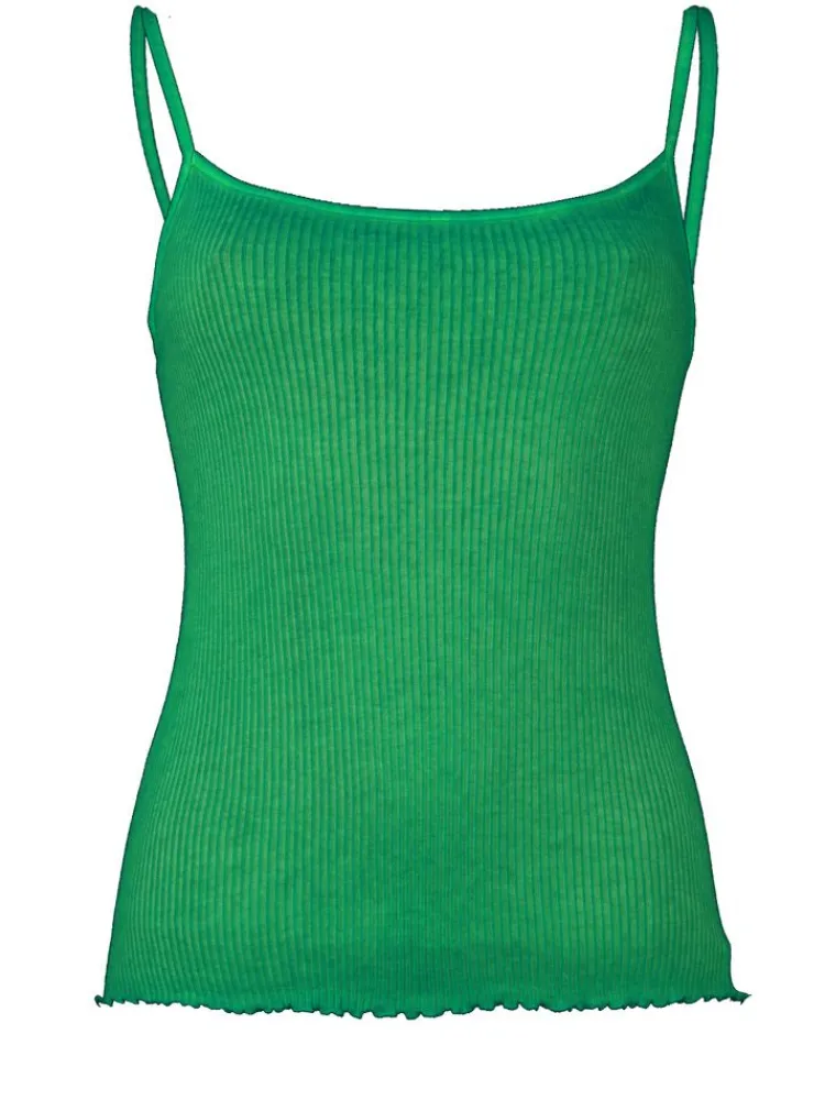 Spaghettiträger Tops^Madiva 100% Bio Baumwolle Träger-Top ARIA S/S gerippt Pflanzenfarbe von Ecofuture®