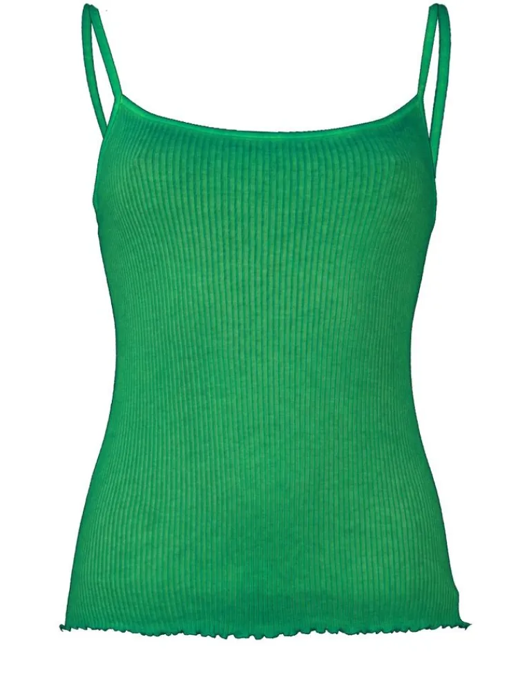 Spaghettiträger Tops^Madiva 100% Bio Baumwolle Träger-Top ARIA S/S gerippt Pflanzenfarbe von Ecofuture®