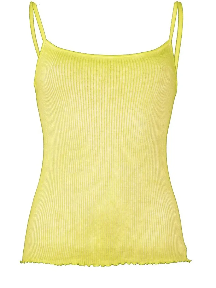 Spaghettiträger Tops^Madiva 100% Bio Baumwolle Träger-Top ARIA S/S gerippt Pflanzenfarbe von Ecofuture®