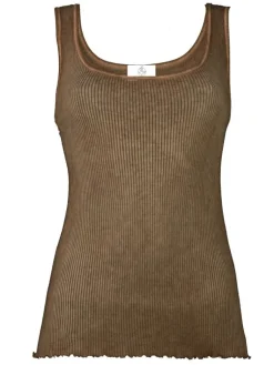 Camisole (Breite Träger)^Madiva 100% Bio Baumwolle Unterhemd ARIA S/L gerippt Pflanzenfarbe von Ecofuture®