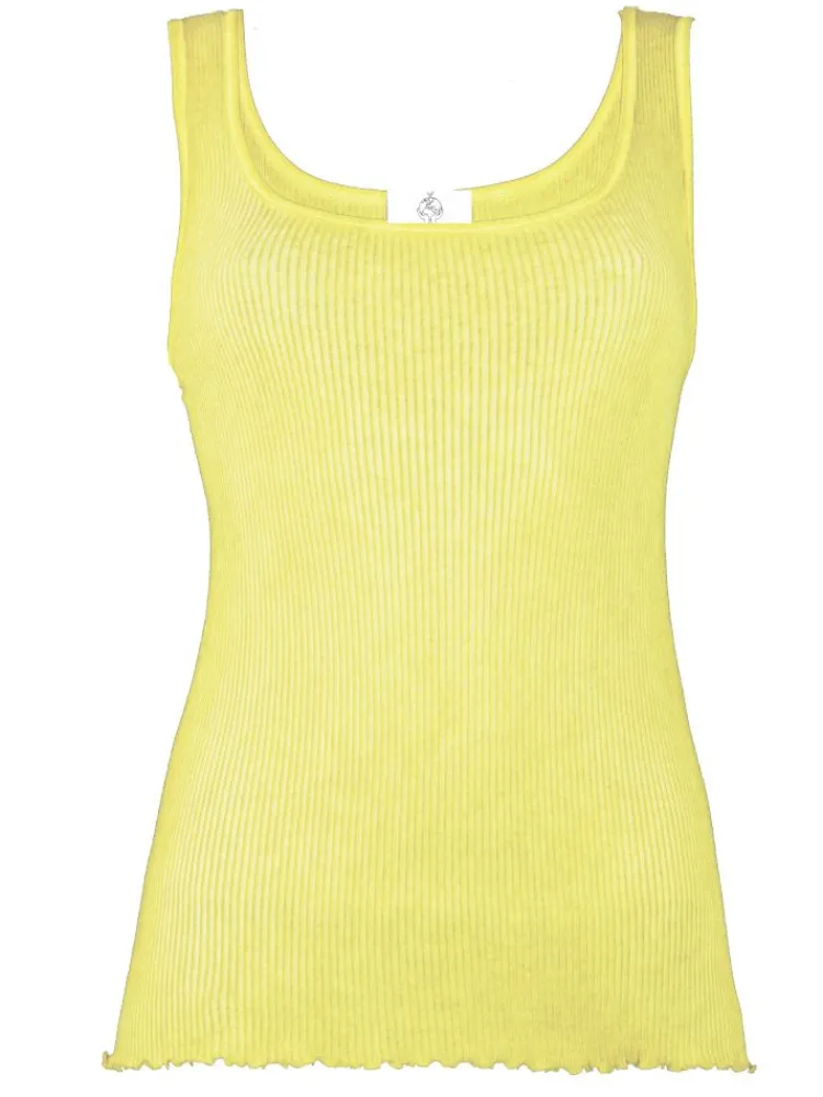 Camisole (Breite Träger)^Madiva 100% Bio Baumwolle Unterhemd ARIA S/L gerippt Pflanzenfarbe von