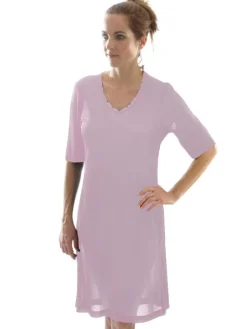 Seiden Basics|Seide Sleepshirt^Alkena 100% Bio-Seide KURZARM NACHTHEMD uni von