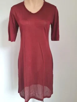 Seide Sleepshirt|Seidennachthemd^Alkena 100% Bio-Seide KURZARM NACHTHEMD von