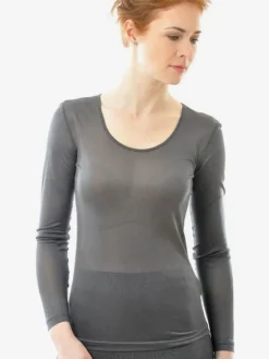 Shirts Mit Seide|Langarm^Alkena 100% Bio-Seide LANGARM SHIRT fein von