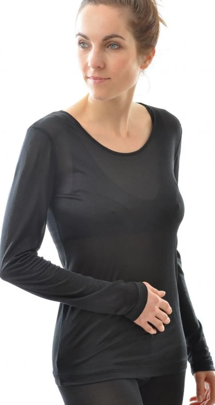 Shirts Mit Seide|Langarm^Alkena 100% Bio-Seide LANGARM SHIRT uni von