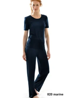 Lounge-Wear|Mit Jersey & Wirkseide^Alkena 100% Bio-Seide PYJAMAHOSE uni von