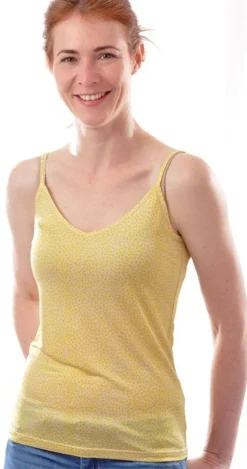 Spaghettiträger Tops|Alle Lingerie Tops^Alkena 100% Bio-Seide SPAGHETTI-TOP bedruckt fein von