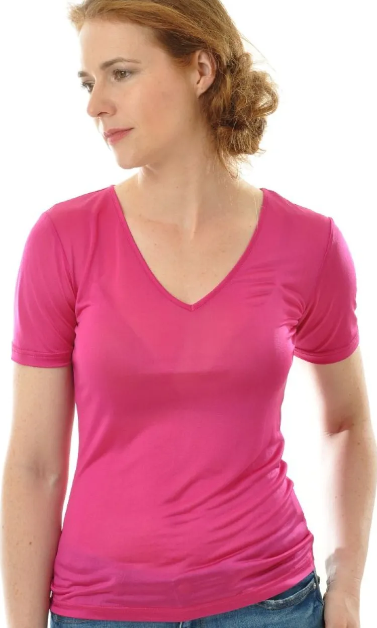 T-Shirt|Shirts Mit Seide^Alkena 100% Bio-Seide T-SHIRT fein von