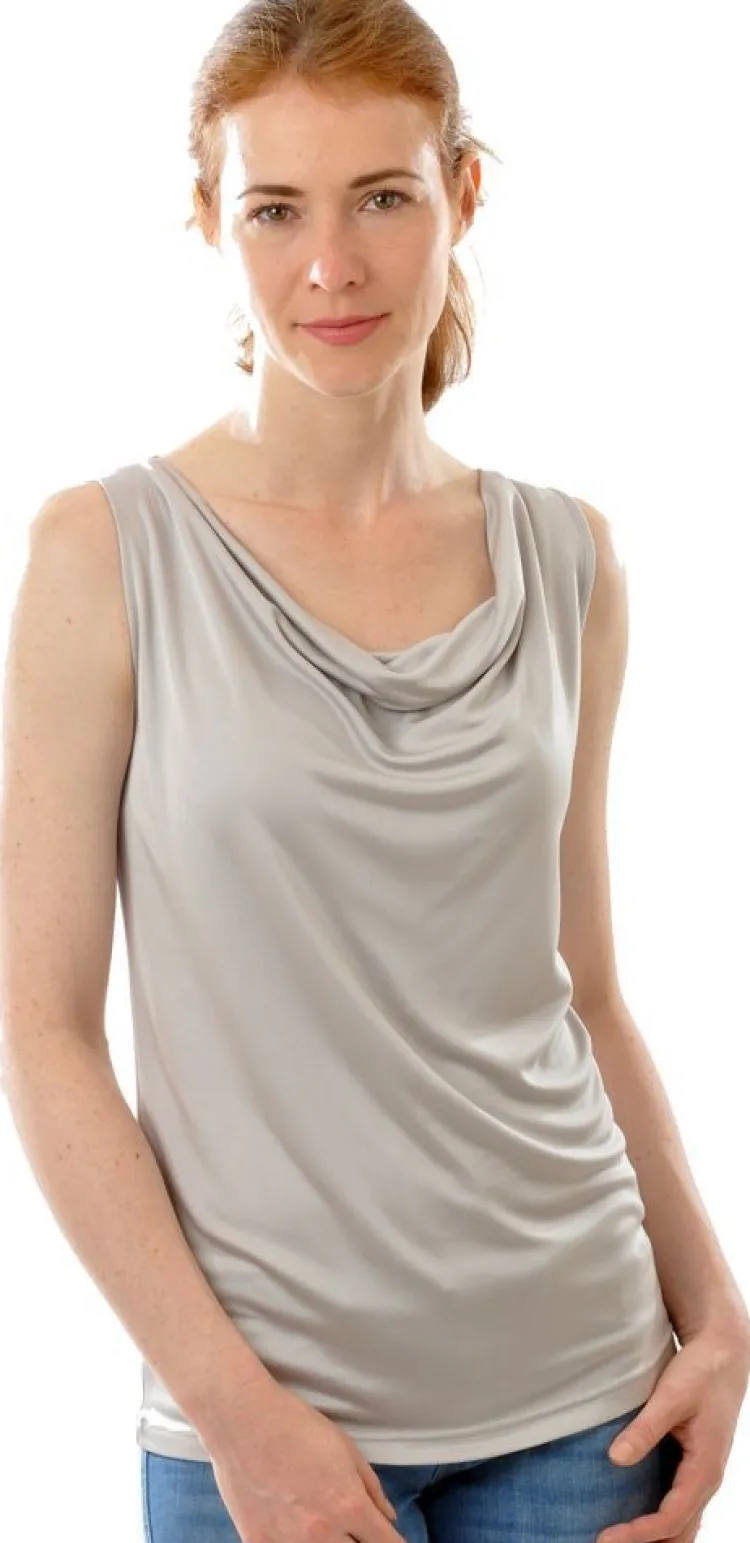 Camisole (Breite Träger)|Shirts Mit Seide^Alkena 100% Bio-Seide WASSERFALL TOP Interlock von