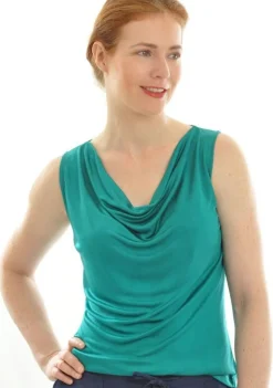 Camisole (Breite Träger)|Shirts Mit Seide^Alkena 100% Bio-Seide WASSERFALL TOP Interlock glatt