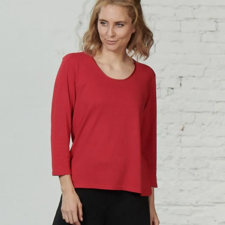 Lounge-Wear|Shirts Mit Seide^Kokon Zwo 100% Bouretteseide 3/4 Arm SHIRT viele Farben von