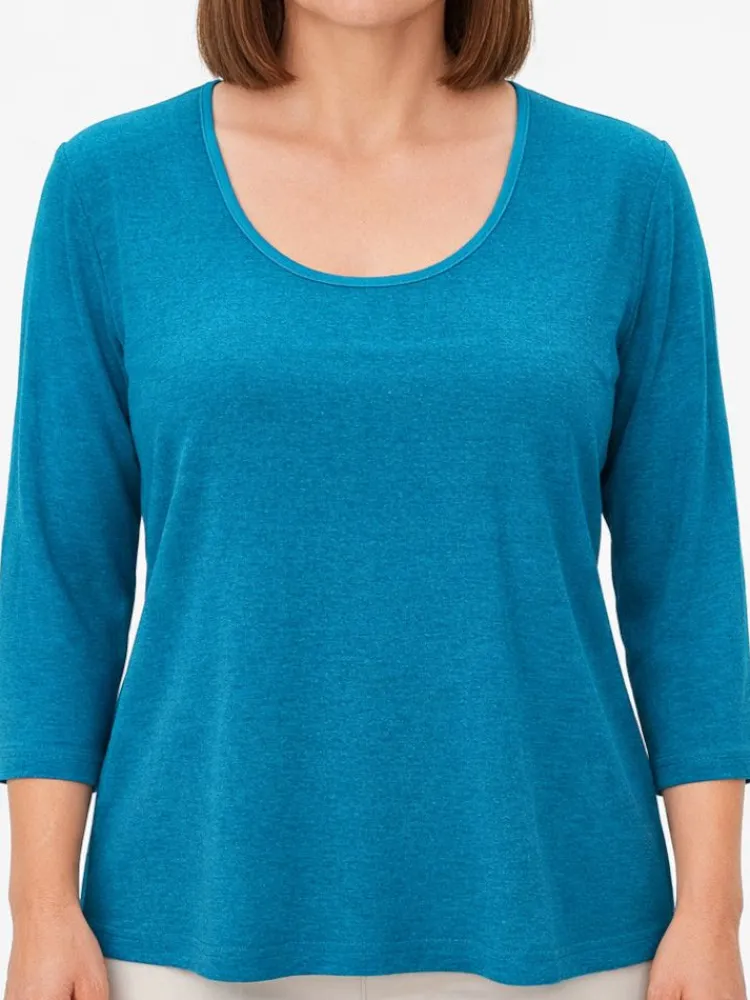 Lounge-Wear|Shirts Mit Seide^Kokon Zwo 100% Bouretteseide 3/4 Arm SHIRT von