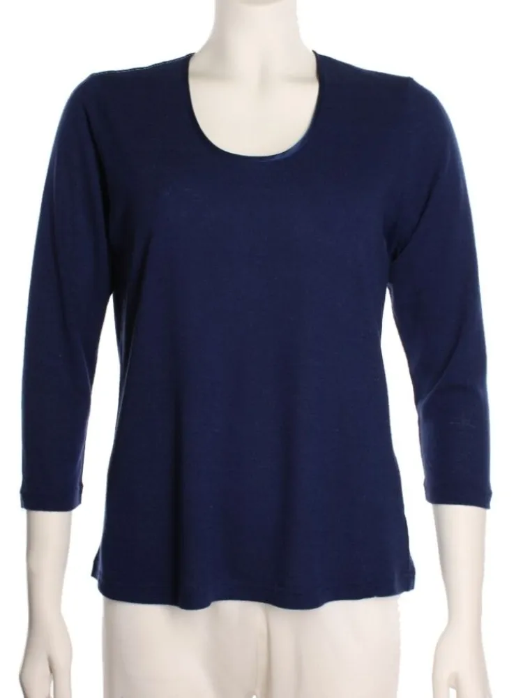 Lounge-Wear|Shirts Mit Seide^Kokon Zwo 100% Bouretteseide 3/4 Arm SHIRT von