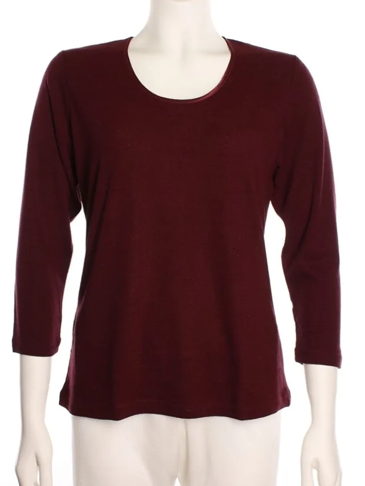 Lounge-Wear|Shirts Mit Seide^Kokon Zwo 100% Bouretteseide 3/4 Arm SHIRT von