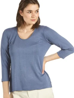 Lounge-Wear|Shirts Mit Seide^Kokon Zwo 100% Bouretteseide 3/4 Arm SHIRT von