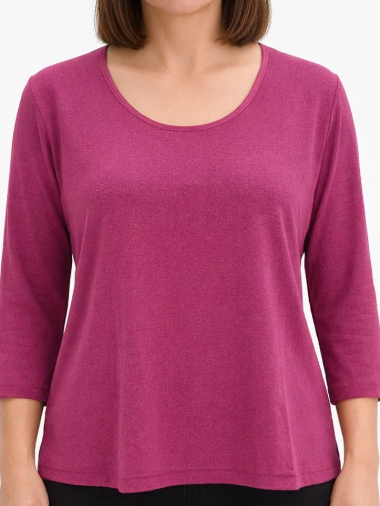 Lounge-Wear|Shirts Mit Seide^Kokon Zwo 100% Bouretteseide 3/4 Arm SHIRT von