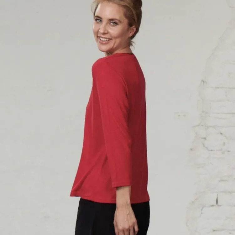 Lounge-Wear|Shirts Mit Seide^Kokon Zwo 100% Bouretteseide 3/4 Arm SHIRT von