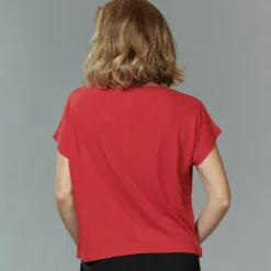 Lounge-Wear|T-Shirt^Kokon Zwo 100% Bouretteseide Kurzarm Top von