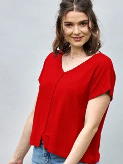 Lounge-Wear|T-Shirt^Kokon Zwo 100% Bouretteseide Kurzarm Top