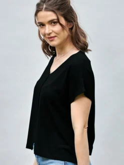 Lounge-Wear|T-Shirt^Kokon Zwo 100% Bouretteseide Kurzarm Top