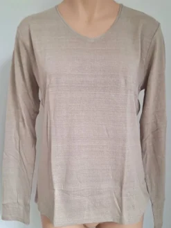 Shirts Mit Seide|Langarm^Alkena 100% Bouretteseide LANGARM V-SHIRT