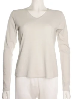 Shirts Mit Seide|Langarm^Alkena 100% Bouretteseide LANGARM V-SHIRT