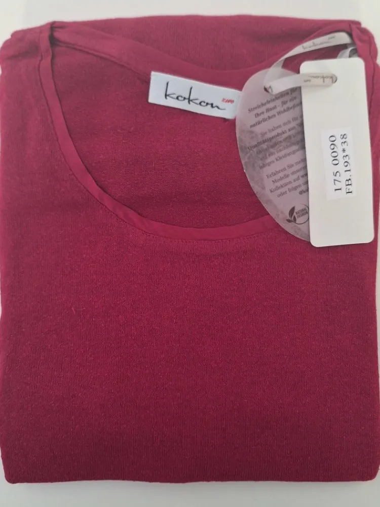 Lounge-Wear|Shirts Mit Seide^Kokon Zwo 100% Bouretteseide RUNDHALS SHIRT viele Farben von