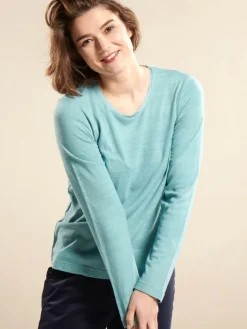 Lounge-Wear|Shirts Mit Seide^Kokon Zwo 100% Bouretteseide RUNDHALS SHIRT von