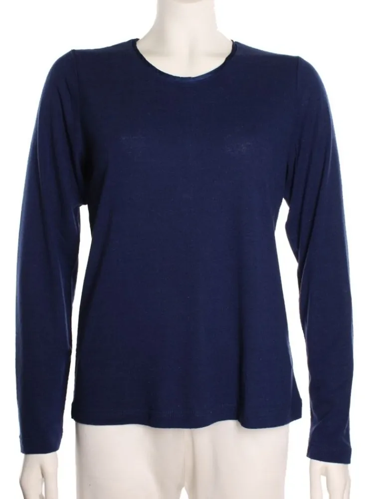 Lounge-Wear|Shirts Mit Seide^Kokon Zwo 100% Bouretteseide RUNDHALS SHIRT bunt