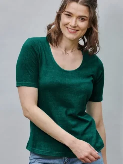 Lounge-Wear|T-Shirt^Kokon Zwo 100% Bouretteseide T-Shirt von