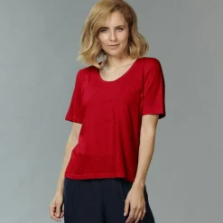 Lounge-Wear|T-Shirt^Kokon Zwo 100% Bouretteseide T-Shirt von