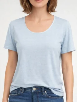 Lounge-Wear|T-Shirt^Kokon Zwo 100% Bouretteseide T-Shirt von