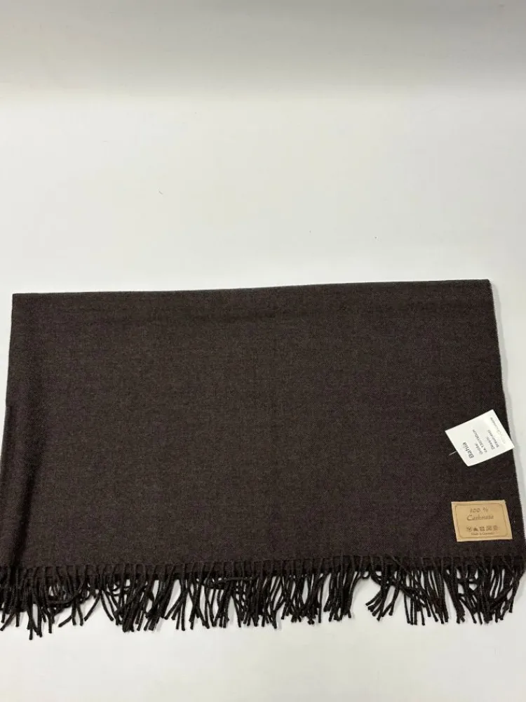 Sofadecken & Plaids^Steinbeck 100% Kaschmir Sofaplaid BAHIA von dunkelbraun oder braun-melliert