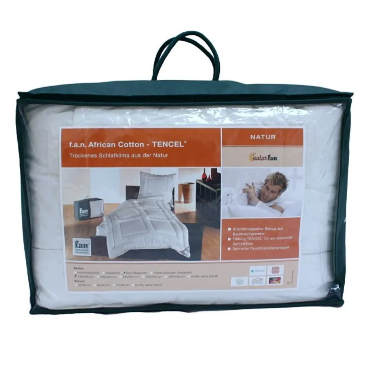 Medium Bettdecken^f.a.n. Frankenstolz 100% Lyocell Steppdecke AFRICAN COTTON mittelwarm weiß