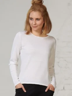 Lounge-Wear|Langarm^Kokon Zwo 100% Merinowolle kbT Feinstrick Pullover von