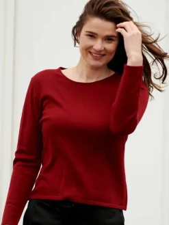 Lounge-Wear|Langarm^Kokon Zwo 100% Merinowolle kbT Feinstrick Pullover von