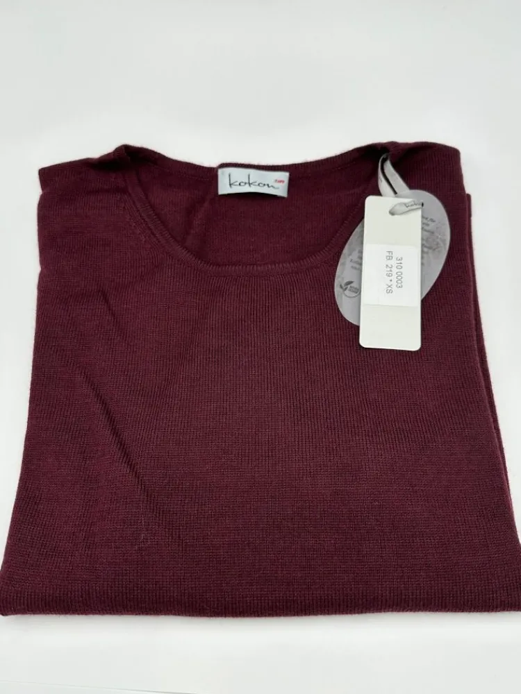 Lounge-Wear|Langarm^Kokon Zwo 100% Merinowolle kbT Feinstrick Pullover