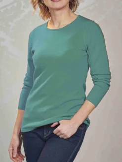 Lounge-Wear|Wollpullover^Kokon Zwo 100% Merinowolle kbT Feinstrick Long-Pullover uni von