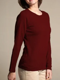 Lounge-Wear|Langarm^Kokon Zwo 100% Merinowolle kbT Feinstrick Long-Pullover von