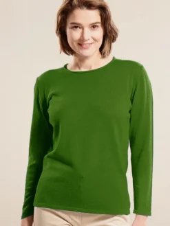 Lounge-Wear|Langarm^Kokon Zwo 100% Merinowolle kbT Feinstrick Long-Pullover