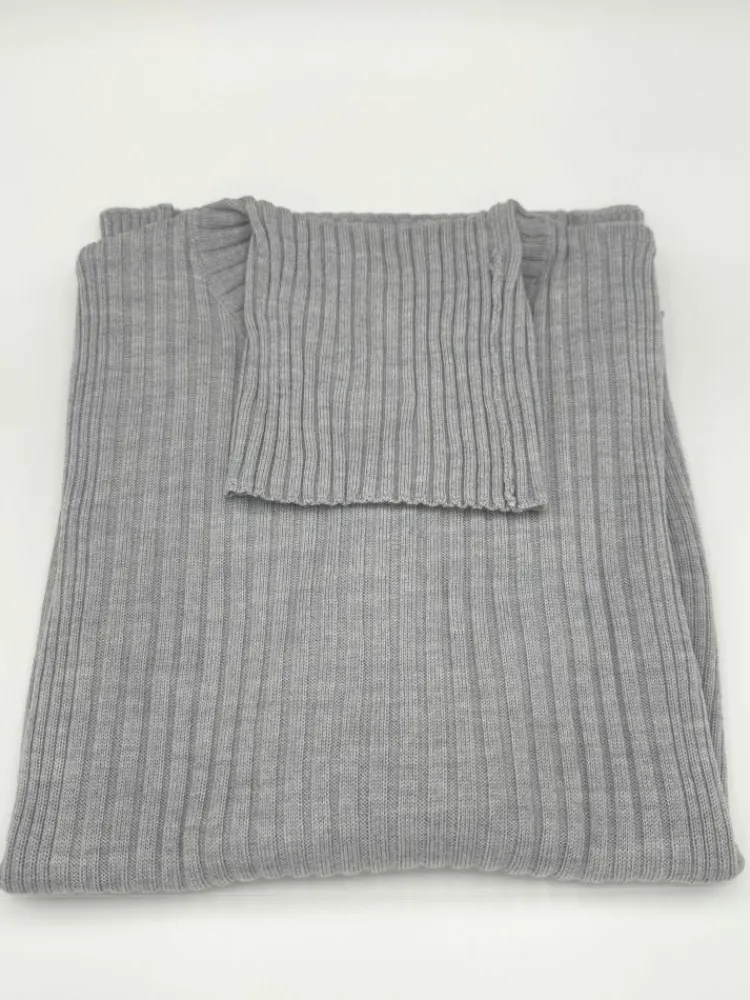 Lounge-Wear|Mit Rollkragen^Kokon Zwo 100% Merinowolle kbT Rippstrick Rollkragen Pullover von