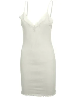 Unterkleider Mit Spitze|Seiden Basics^Eva B. Bitzer 70% Seide 30% Baumwolle Spaghettiträger Nachthemd RIPP von